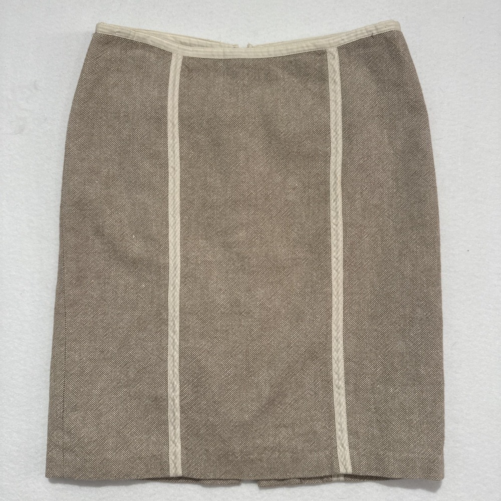 Proenza Collab W Target Tan Wool Pencil Skirt,โ Size 3 NWOT 24x20 SLIT 8.5"